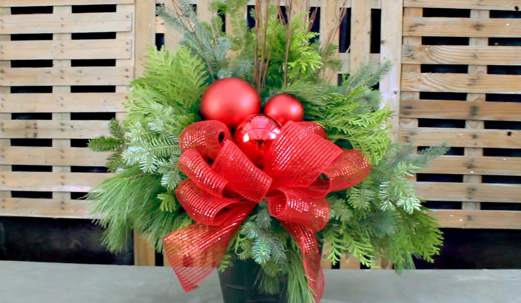Make your own festive winter urn