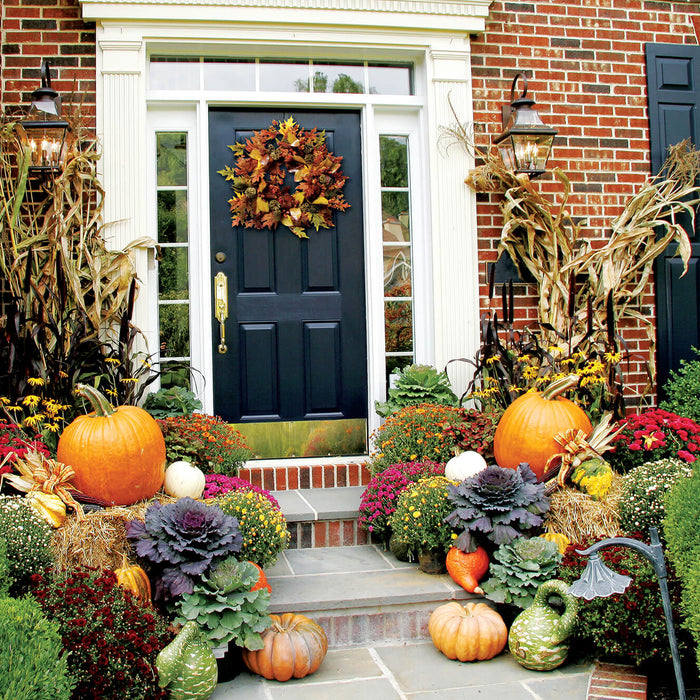 DIY Fall Front Door Decorating